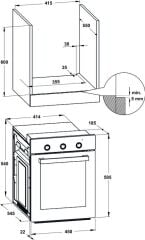 VEGA Fırın 6F 45cm siyah cam