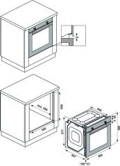 ORION Fırın 10F 60cm beyaz cam