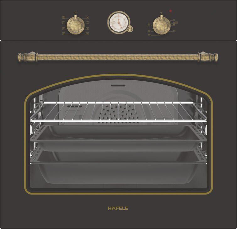 VINTAGE Fırın 8F 60cm antrasit/bronz