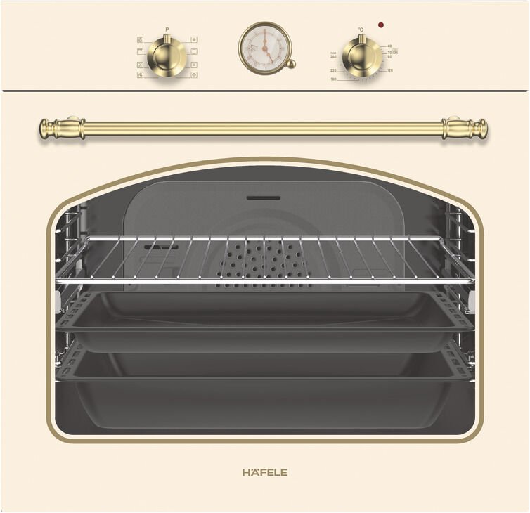 VINTAGE Fırın 8F 60cm krem/altın