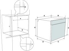 GOURMET Fırın 9F 60cm siyah cam