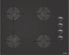 LUCE Ocak gazlı 65cm 4G siyah cam