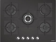 CAPELLA Ocak gazlı 70cm 4G1W siyah cam