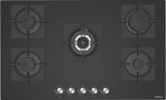 CAPELLA Ocak gazlı 90cm 4G1W siyah cam