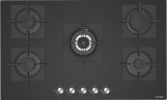 CAPELLA Ocak gazlı 90cm 4G1W siyah cam