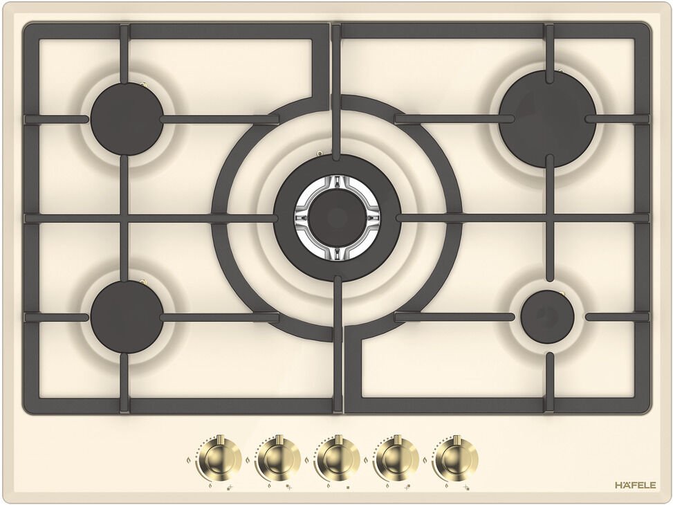 VINTAGE Ocak gazlı 70cm 4G1W krem/altın