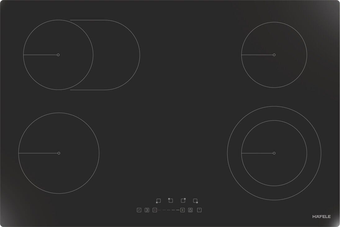 LUMINO Ocak seramik 77cm 2G1O1D siyah