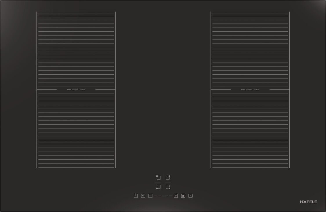 OPUS Ocak indüksiyon 77cm 2 Flex siyah