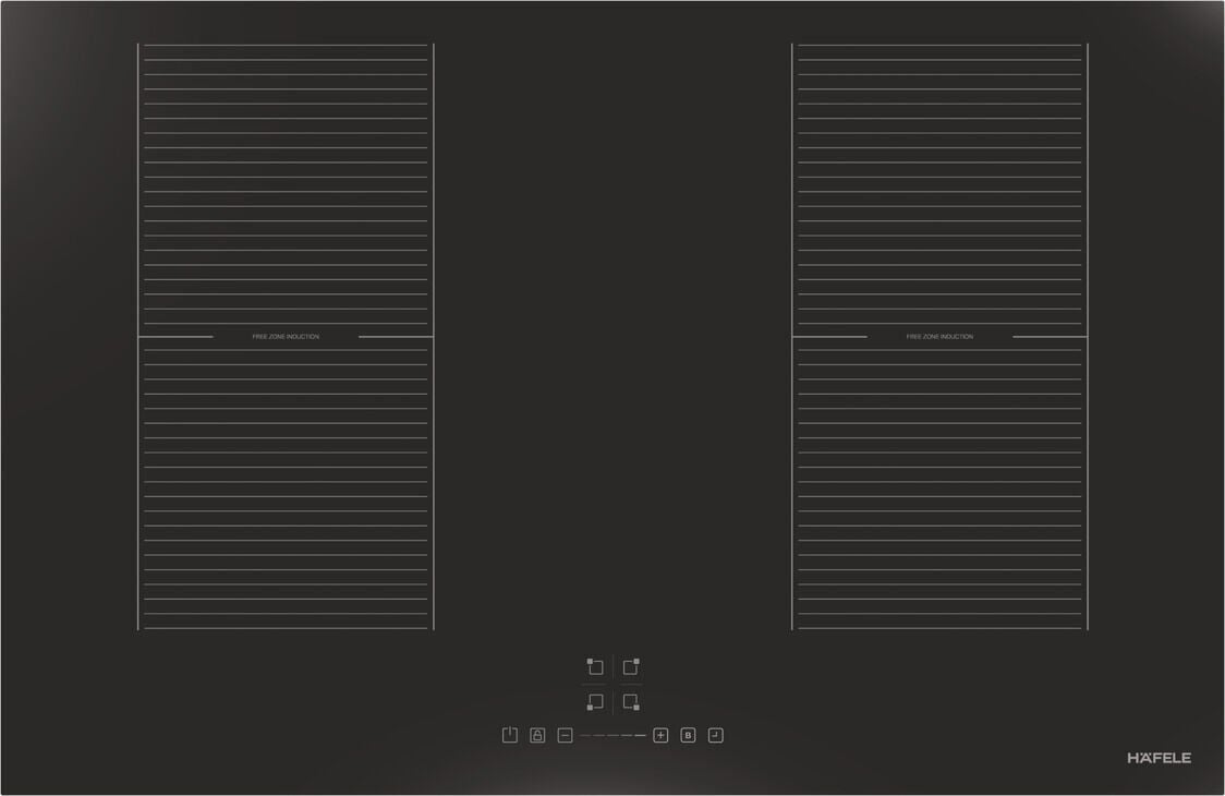 OPUS Ocak indüksiyon 77cm 2 Flex siyah