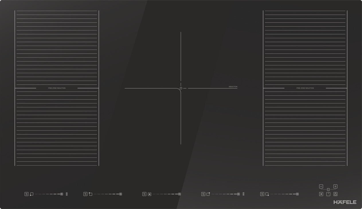OPUS Ocak indüksiyon 90cm 2F1Y siyah