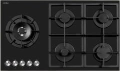 GOURMET Ocak gazlı 90cm 4G1W siyah cam