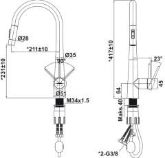 FOUNTAIN Eviye bataryası, titanyum